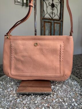 LC Lauren Conrad blush pink Leather Crossbody Bag